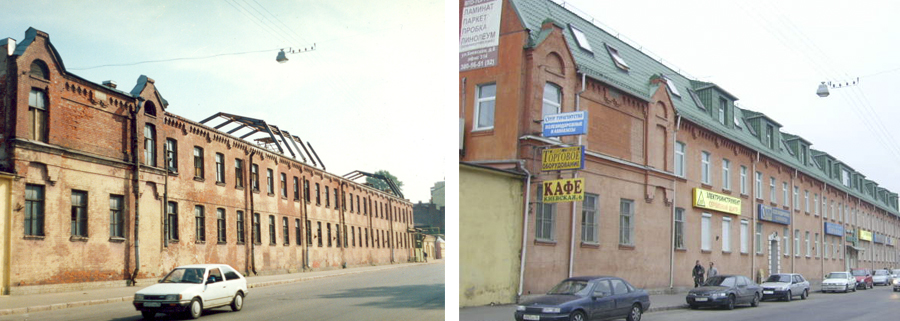 Пескоструйная очистка кирпичного фасада ул. Киевская
